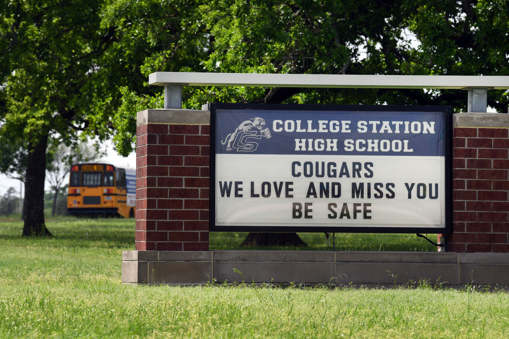 Signs around B-CS